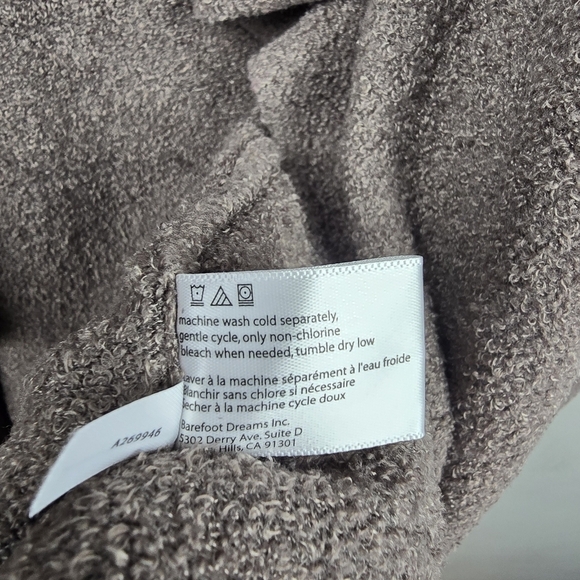 BAREFOOT DREAMS Bamboo Blend‎ Cozychic Lite Calypso Wrap Brown Womens Size S/M - Picture 12 of 12